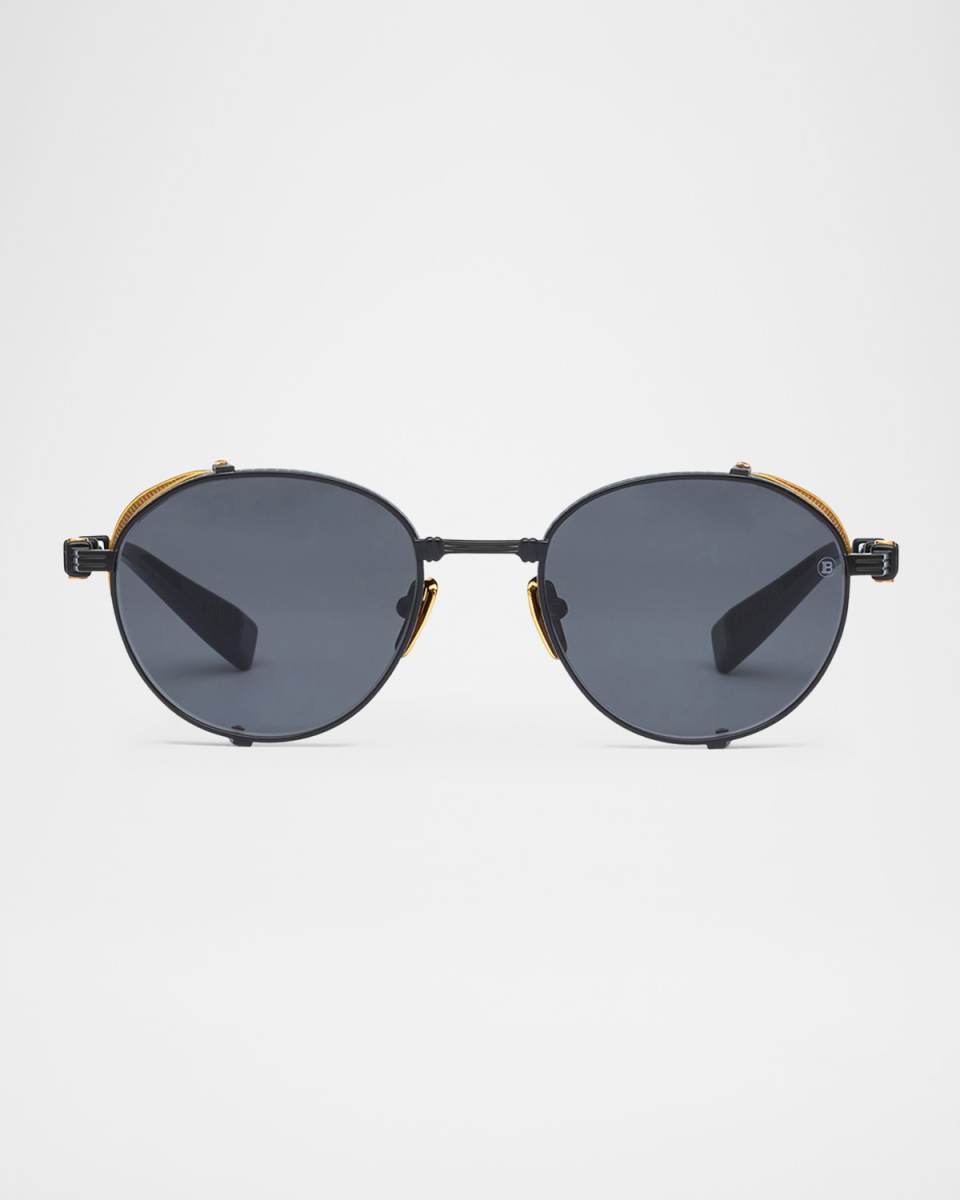 Brigade-I Round Titanium Sunglasses